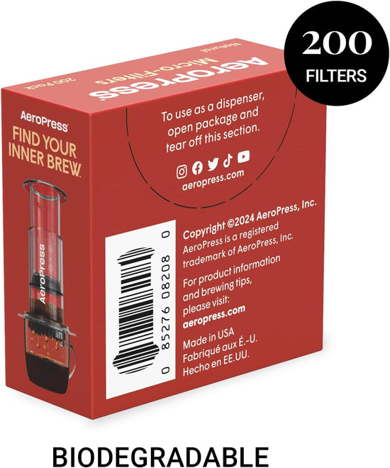 Aeropress Micro-Filters - Natural 200pk