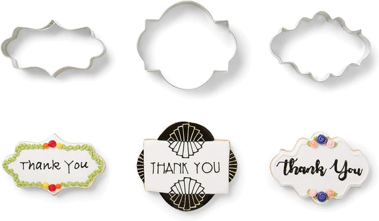 Plaque cookie cutter set 3pc