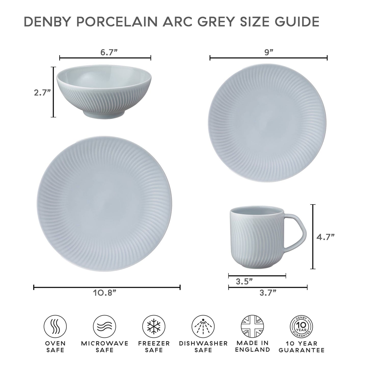 Arc Gery Medium Plate (40% off at checkout)