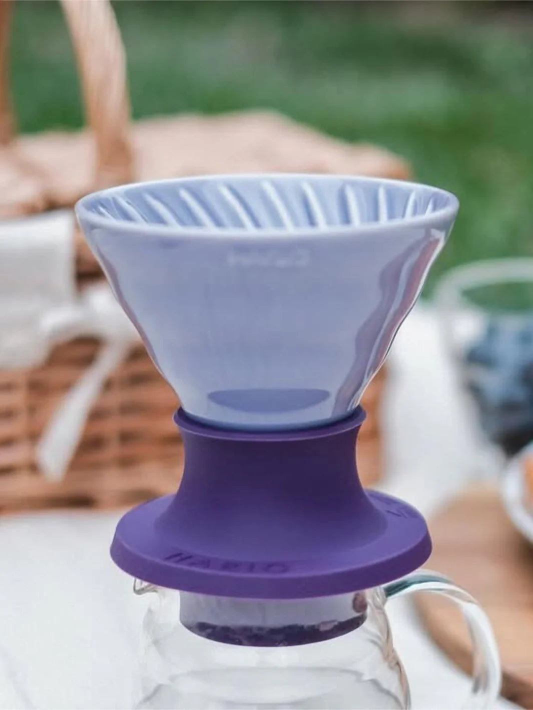 HARIO V60-02 SWITCH Immersion Dripper (200ml/6.76oz) (Ceramic) - Purple Heather