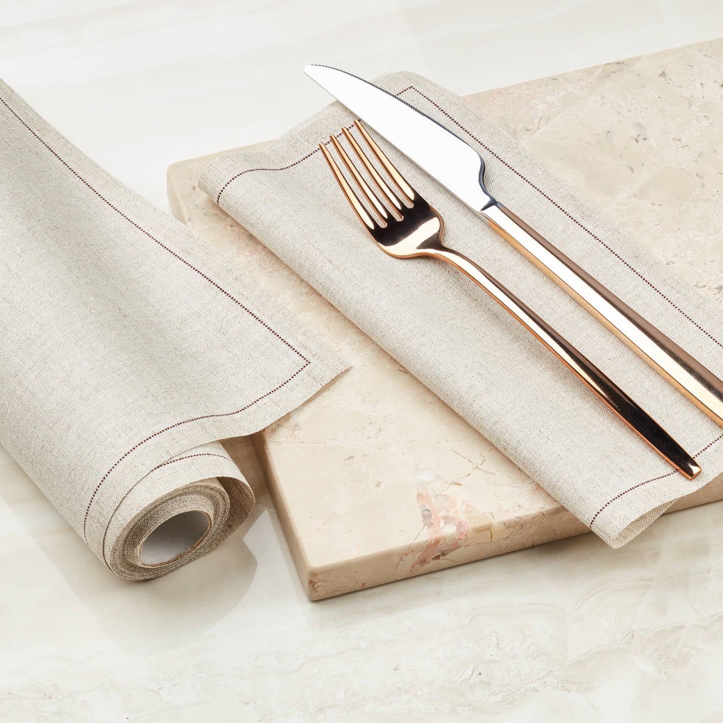 Natural Linen Luncheon Napkins 20 Units