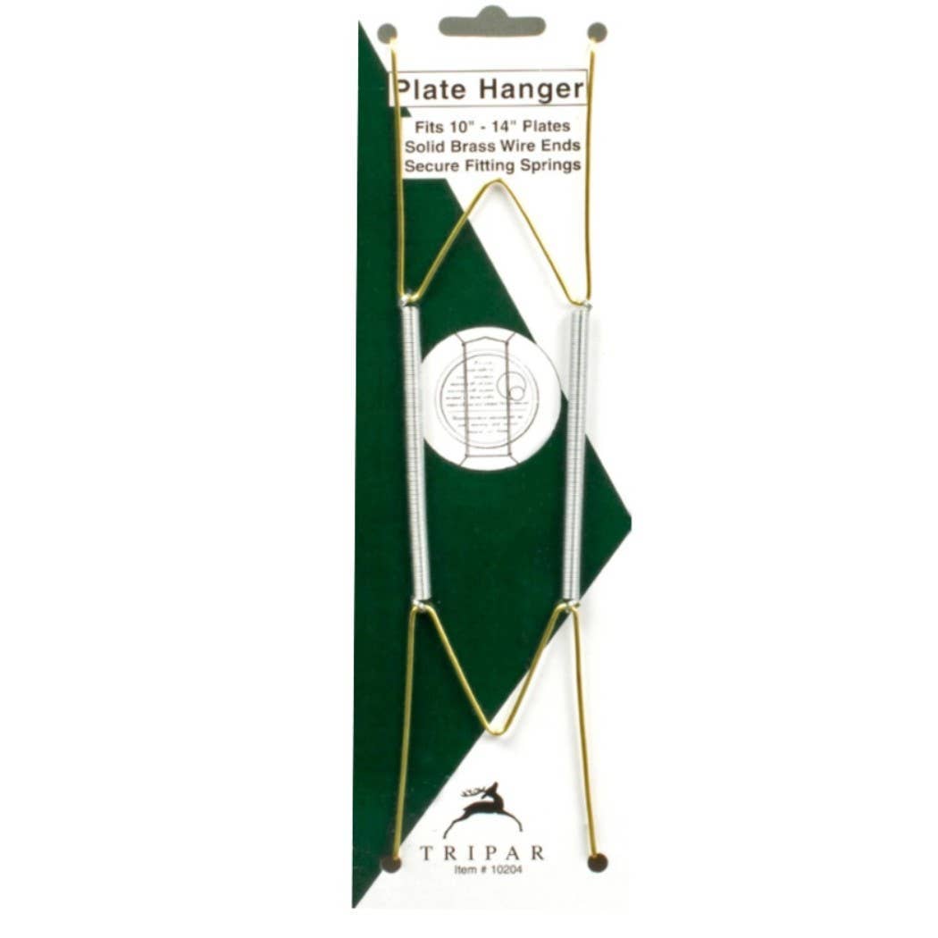 Brass Wire Plate Hangers: Fits 10"-14" Plates