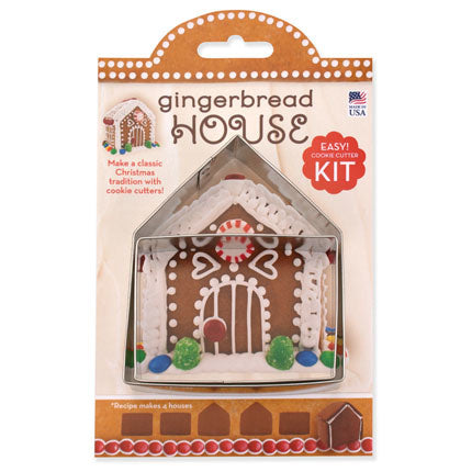 Load image into Gallery viewer, Cookie Cutter w/ Recipe - Gingerbread House Kit 4&amp;quot;

