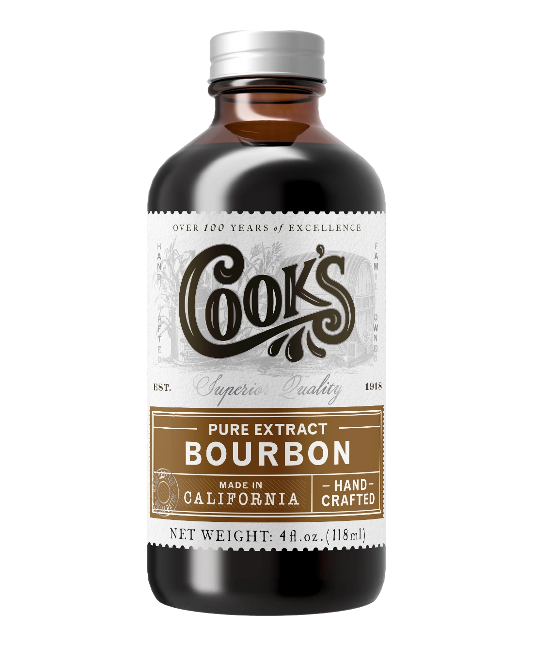 Pure Bourbon Extract - 118ml/4oz