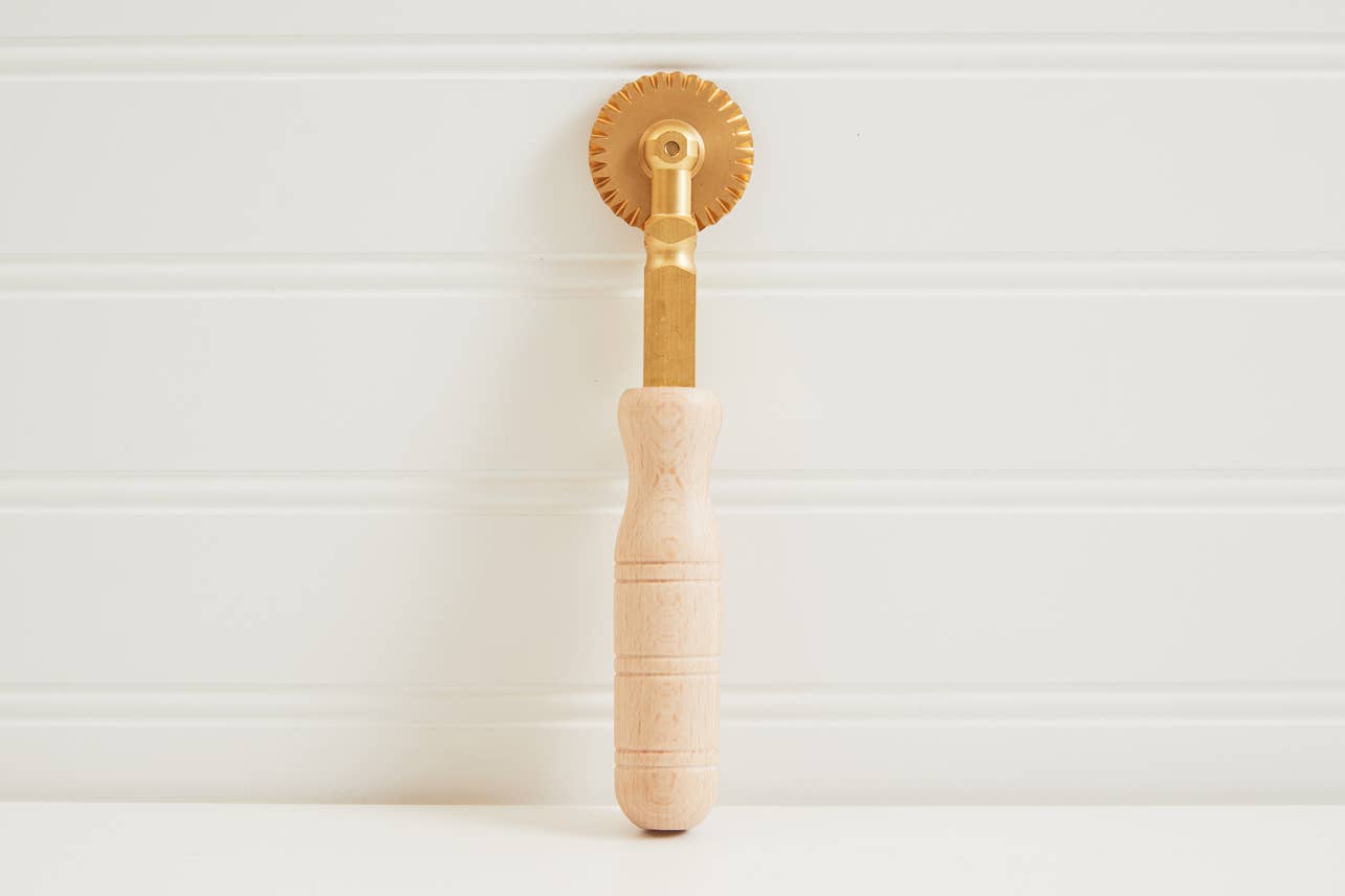 Italian Pasta Fluted Wheel Cutter - Brass Wheel