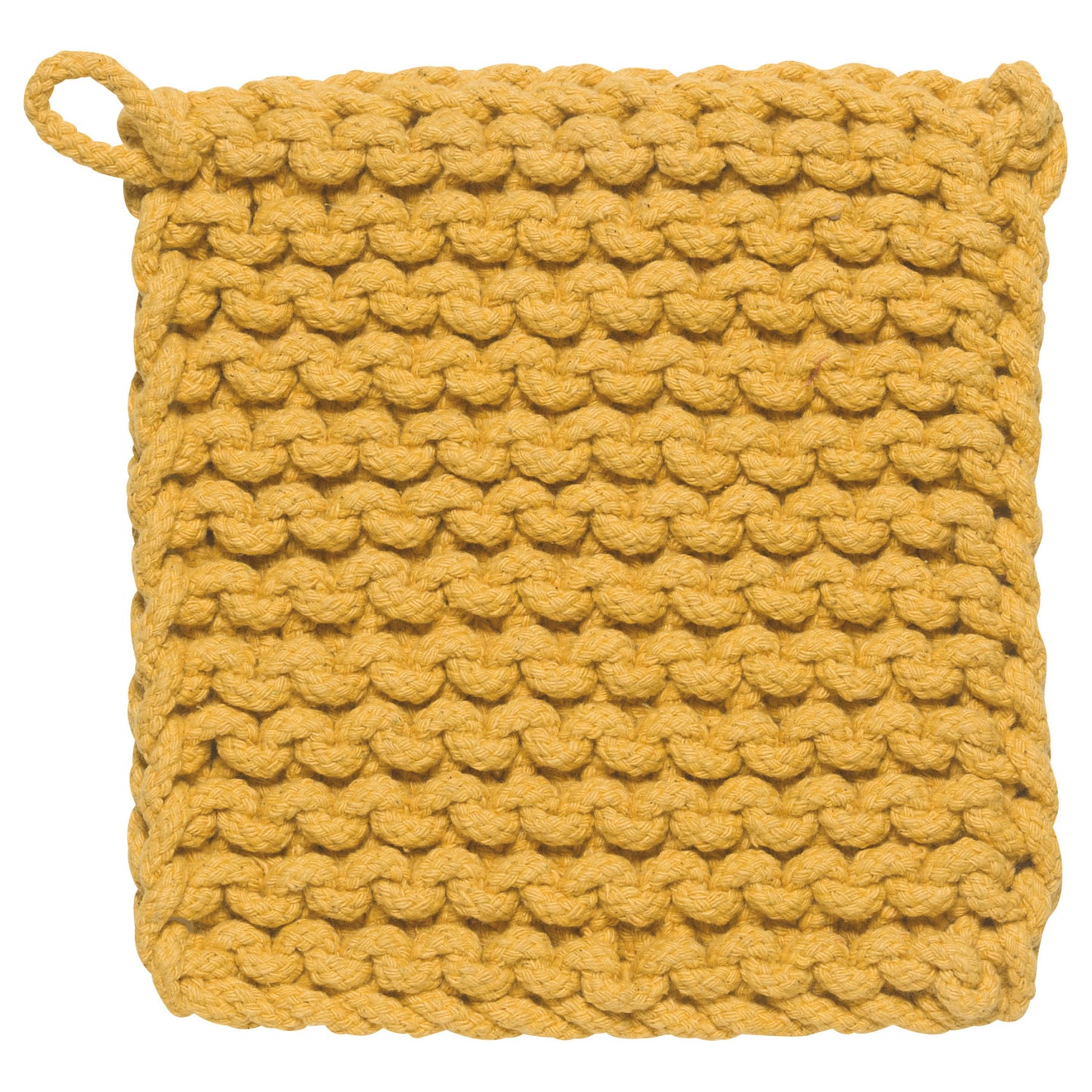 Pot Holder - Knit - Ochre