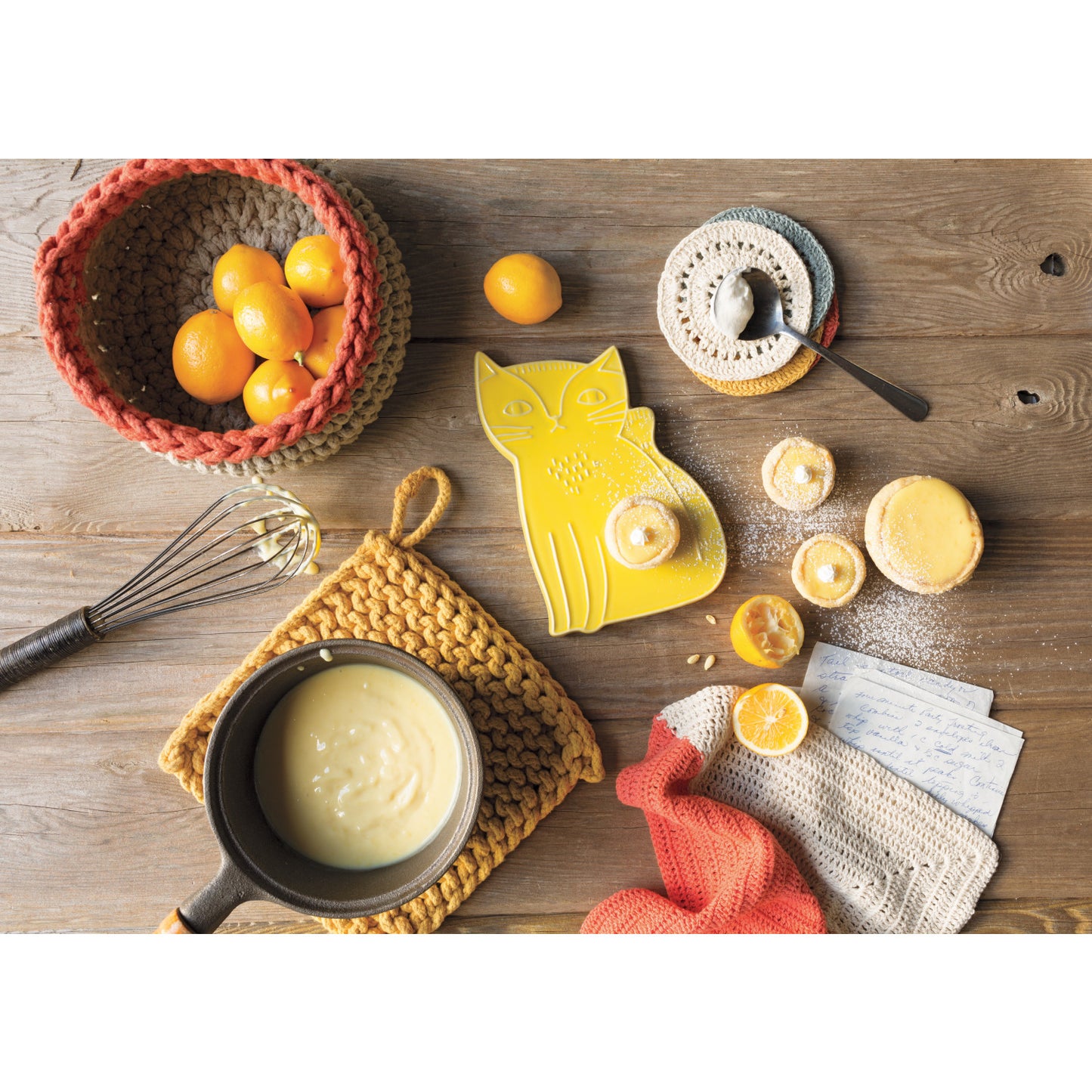 Pot Holder - Knit - Ochre