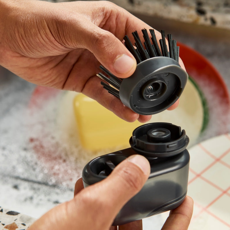 SinkTech™ Soap Dispensing Palm Dish Brush - Joseph Joseph