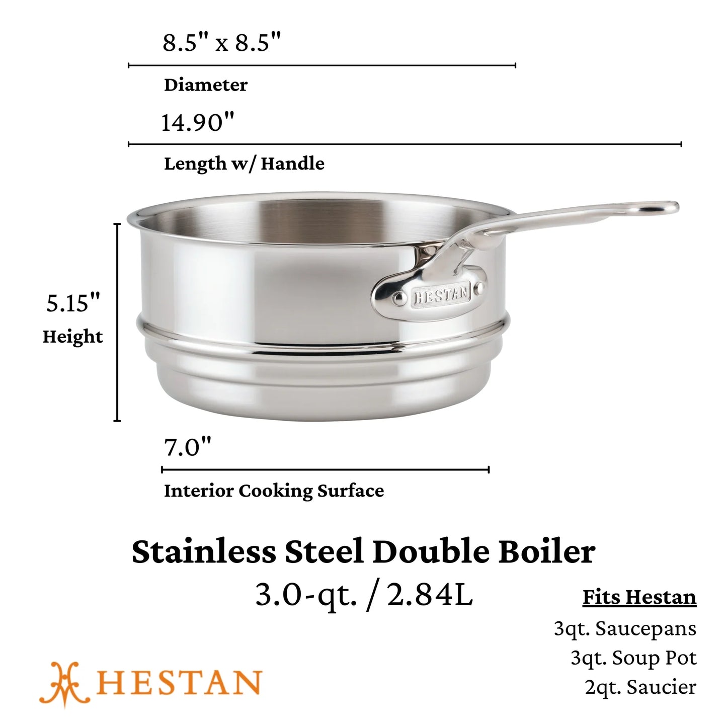 **Sale** Hestan Provisions 3qt Stainless Steel Double Boiler Insert
