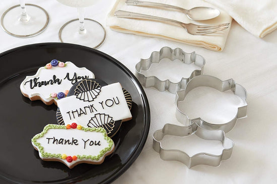 Plaque cookie cutter set 3pc