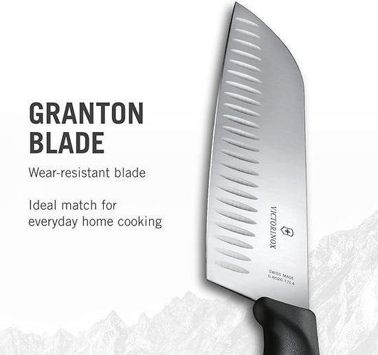 Swiss Classic 7" Santoku - Granton Edge