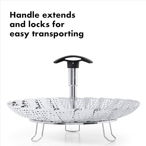 OXO Stainless Steel Steamer with Extendable Handle - 8"