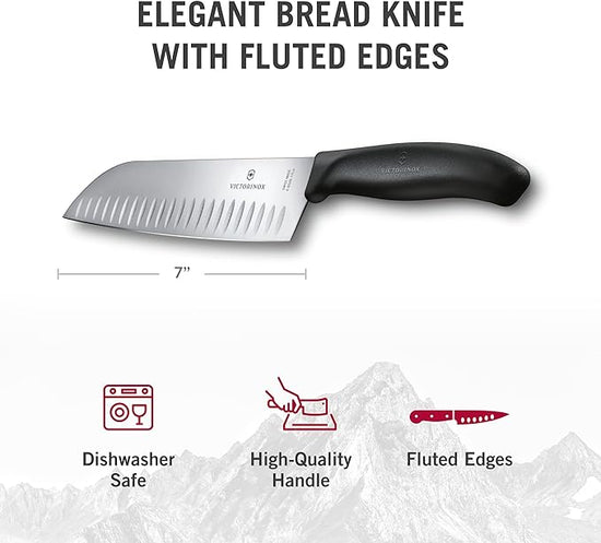 Swiss Classic 7" Santoku - Granton Edge