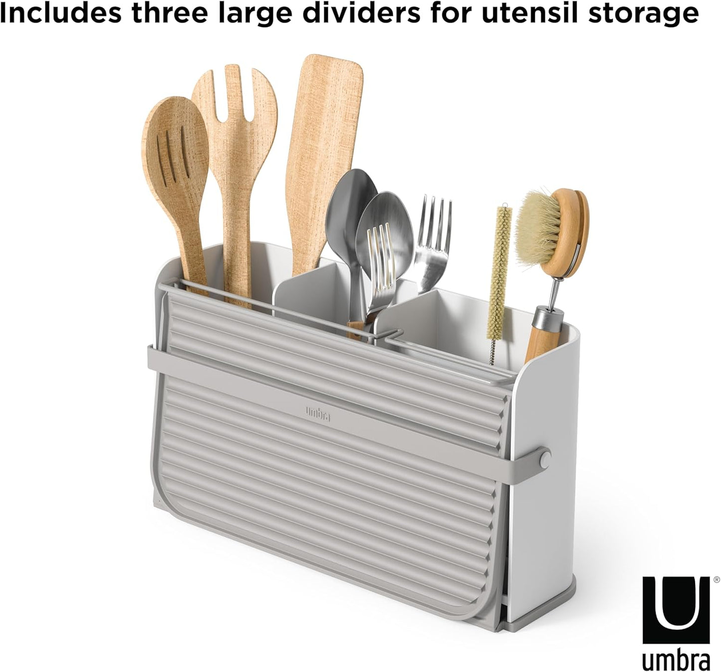 Umbra Sling Dish Rack - White-Grey