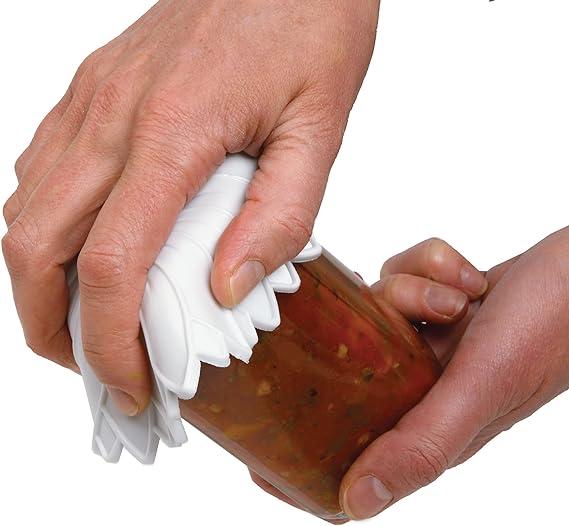Jar Opener - Non-Slip Rubber - White