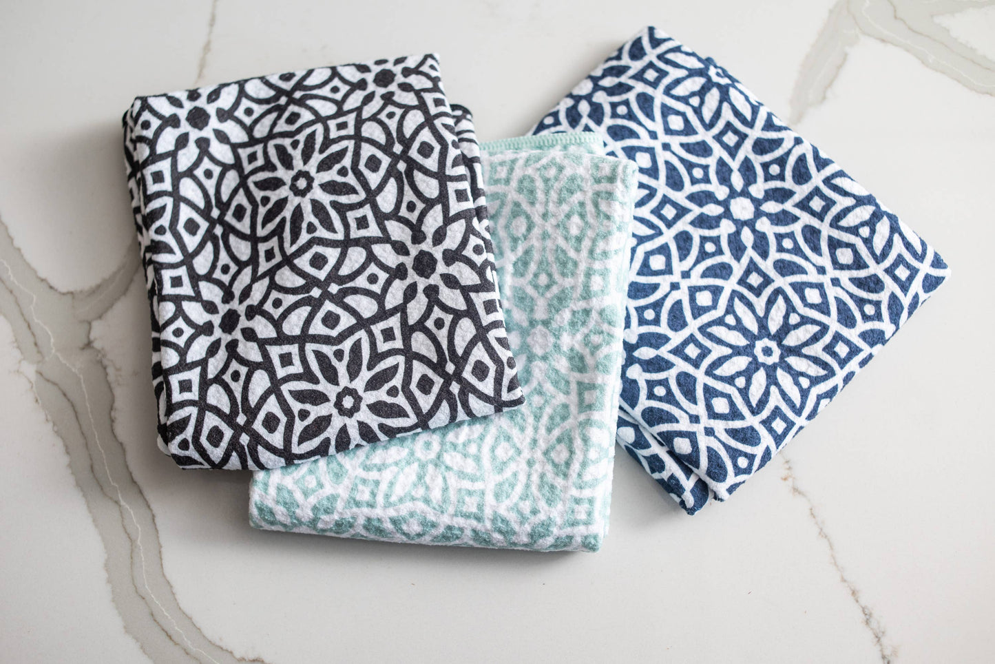 Anywhere Towel - Tiles in Black