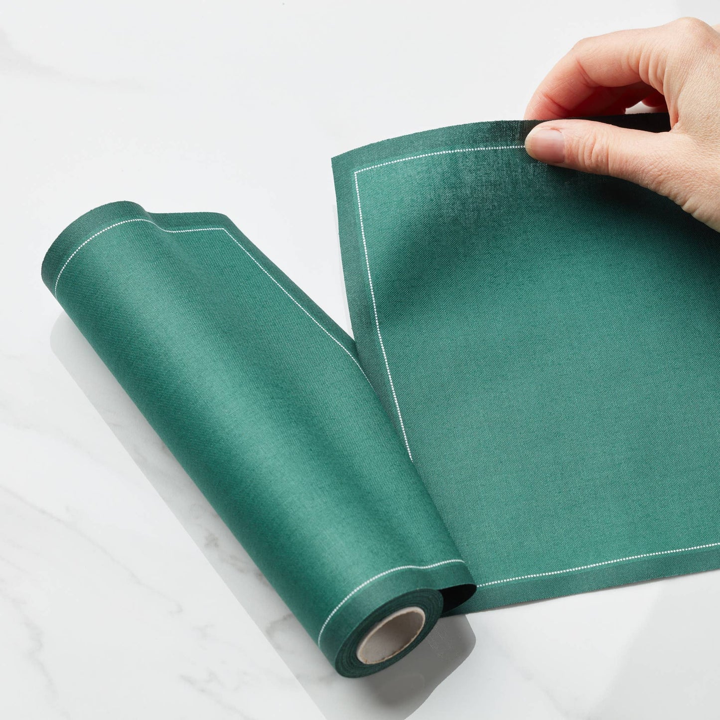 English Green Cotton Luncheon Napkins 25 Units