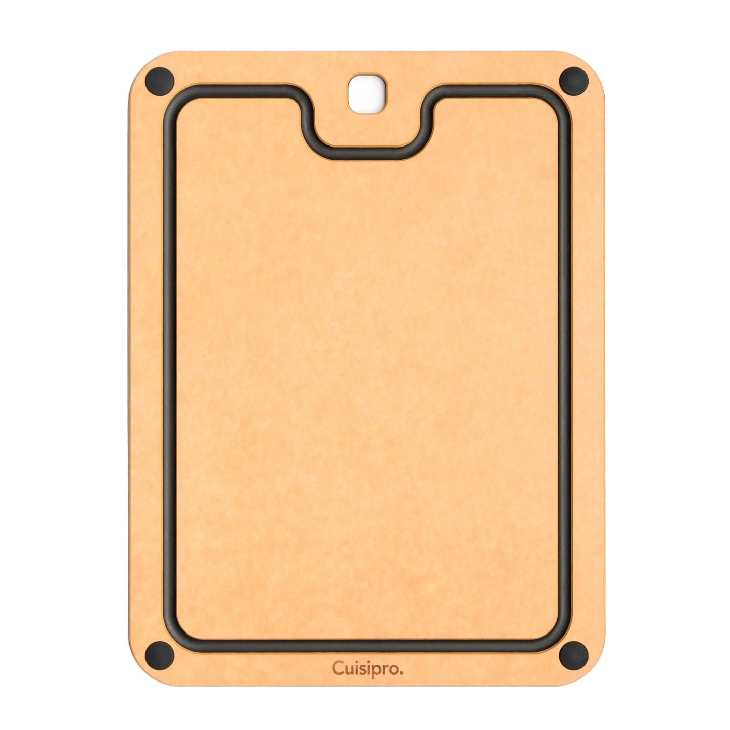 Cuisipro Med. Fibre Wood Cutting Board w. Silicone Feet - Natural - 12"x9"