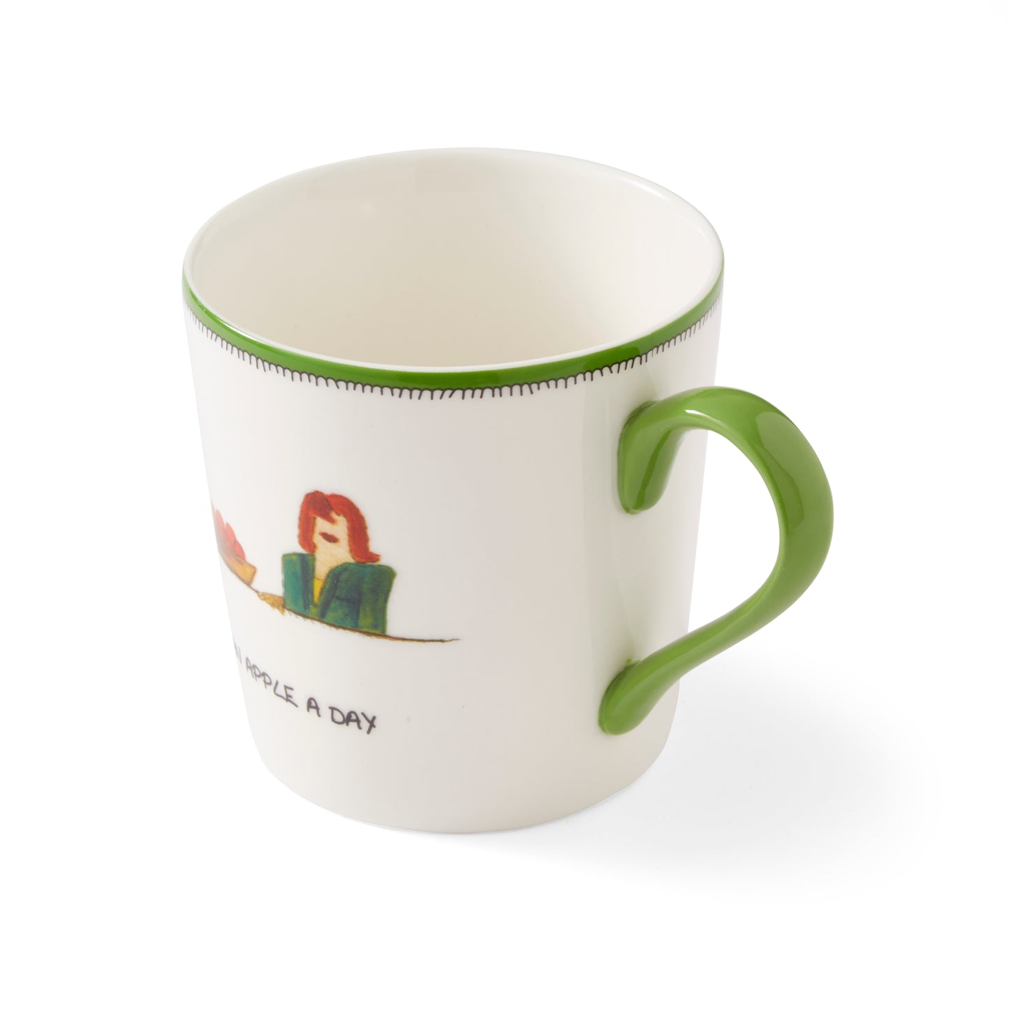 Portmeirion Kit Kemp Doodles Mug 12oz - An Apple A Day (40% off at checkout)