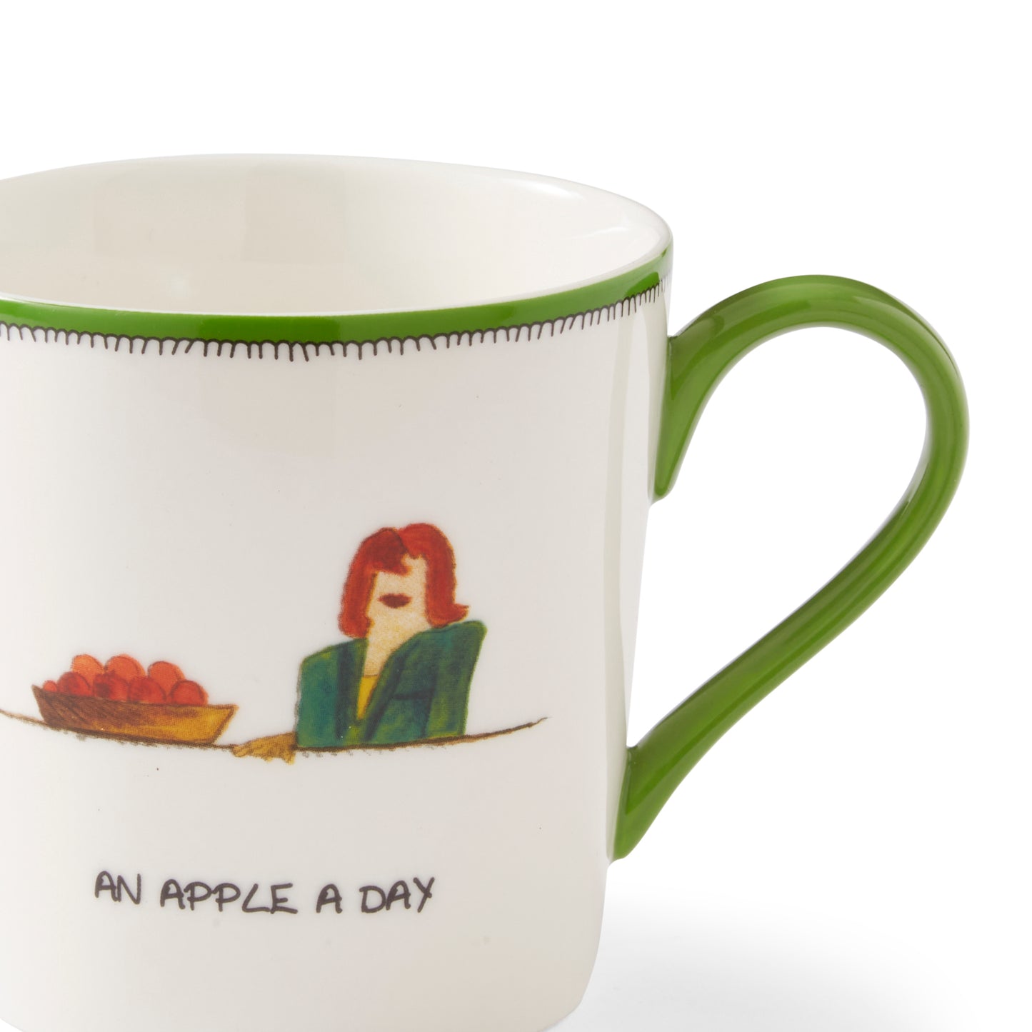 Portmeirion Kit Kemp Doodles Mug 12oz - An Apple A Day (40% off at checkout)