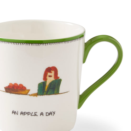 Portmeirion Kit Kemp Doodles Mug 12oz - An Apple A Day (40% off at checkout)