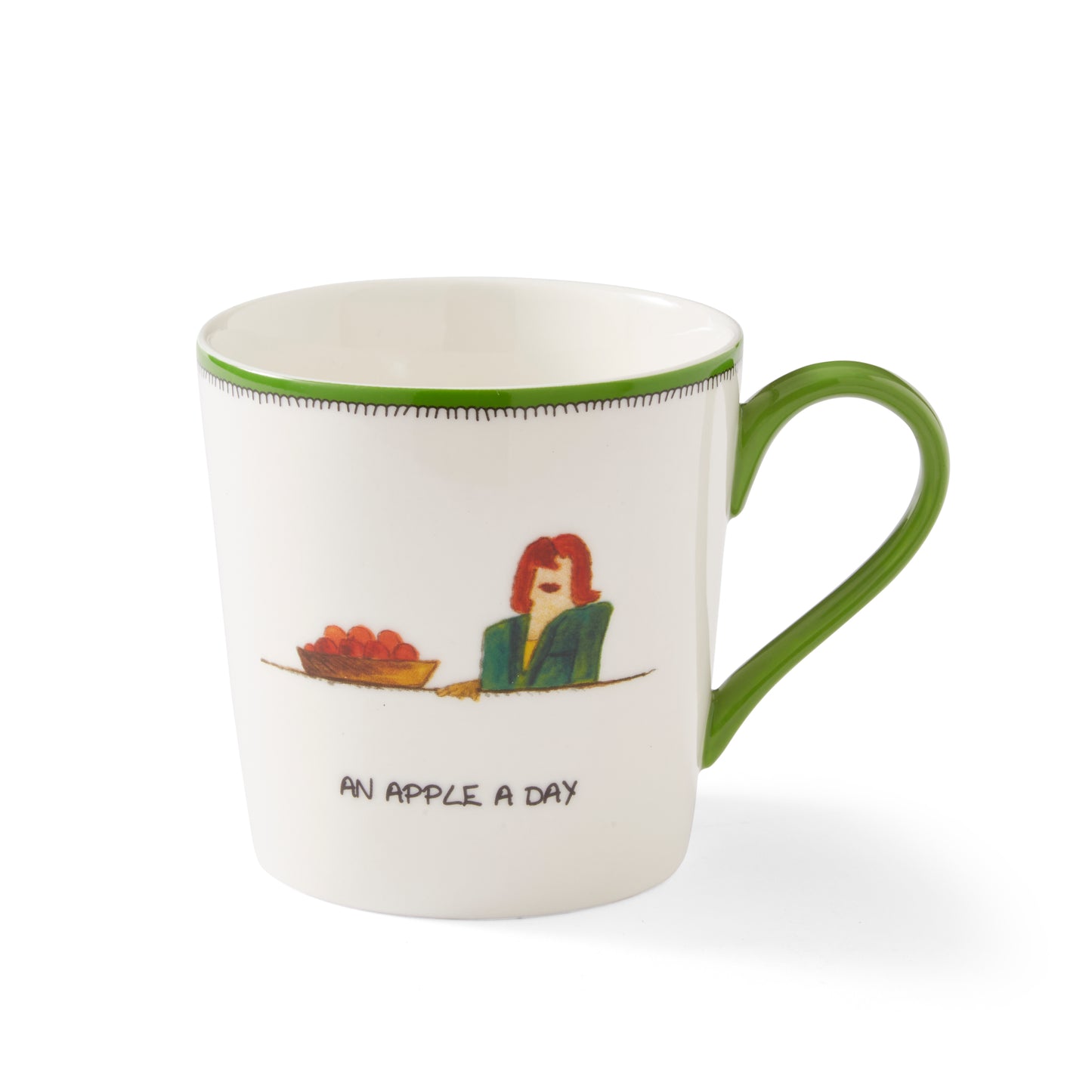 Portmeirion Kit Kemp Doodles Mug 12oz - An Apple A Day (40% off at checkout)