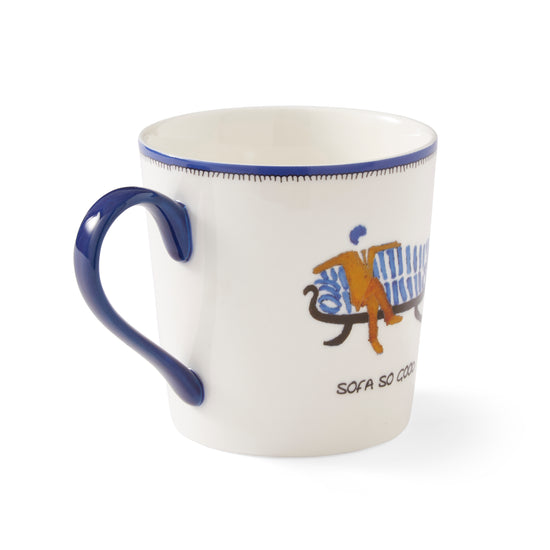 Portmeirion Kit Kemp Doodles Mug 12oz - Sofa So Good (40% off at checkout)