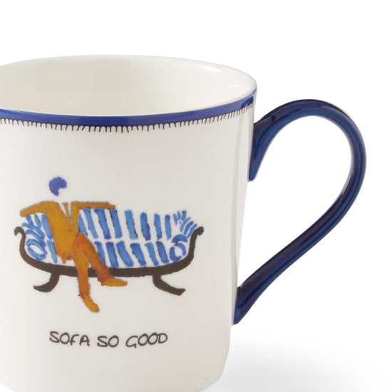 Portmeirion Kit Kemp Doodles Mug 12oz - Sofa So Good (40% off at checkout)