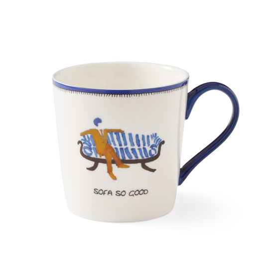 Portmeirion Kit Kemp Doodles Mug 12oz - Sofa So Good (40% off at checkout)