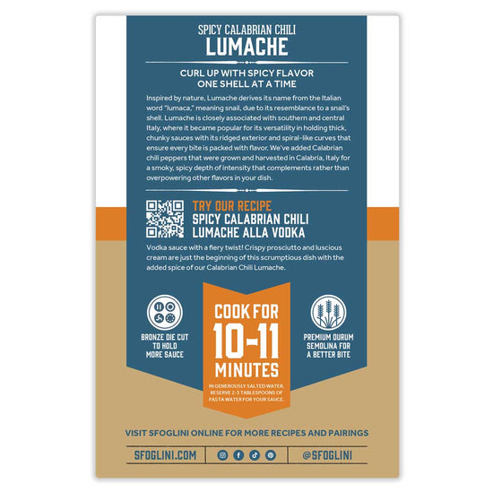 Calabrian Chili Lumache, Limited-Edition Specialty Pasta