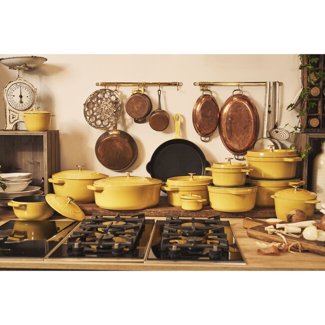 Staub Round Cocotte 3.7L/3.9-Qt Citron