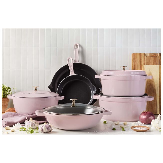 Staub 8.5"/22cm Traditional Deep Fry Pan Sorbet Rose *b/o until end Feb 2026