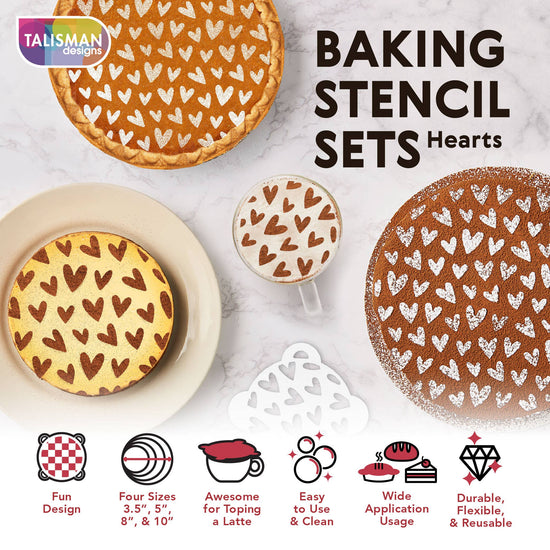 Baking Stencil Set - Hearts