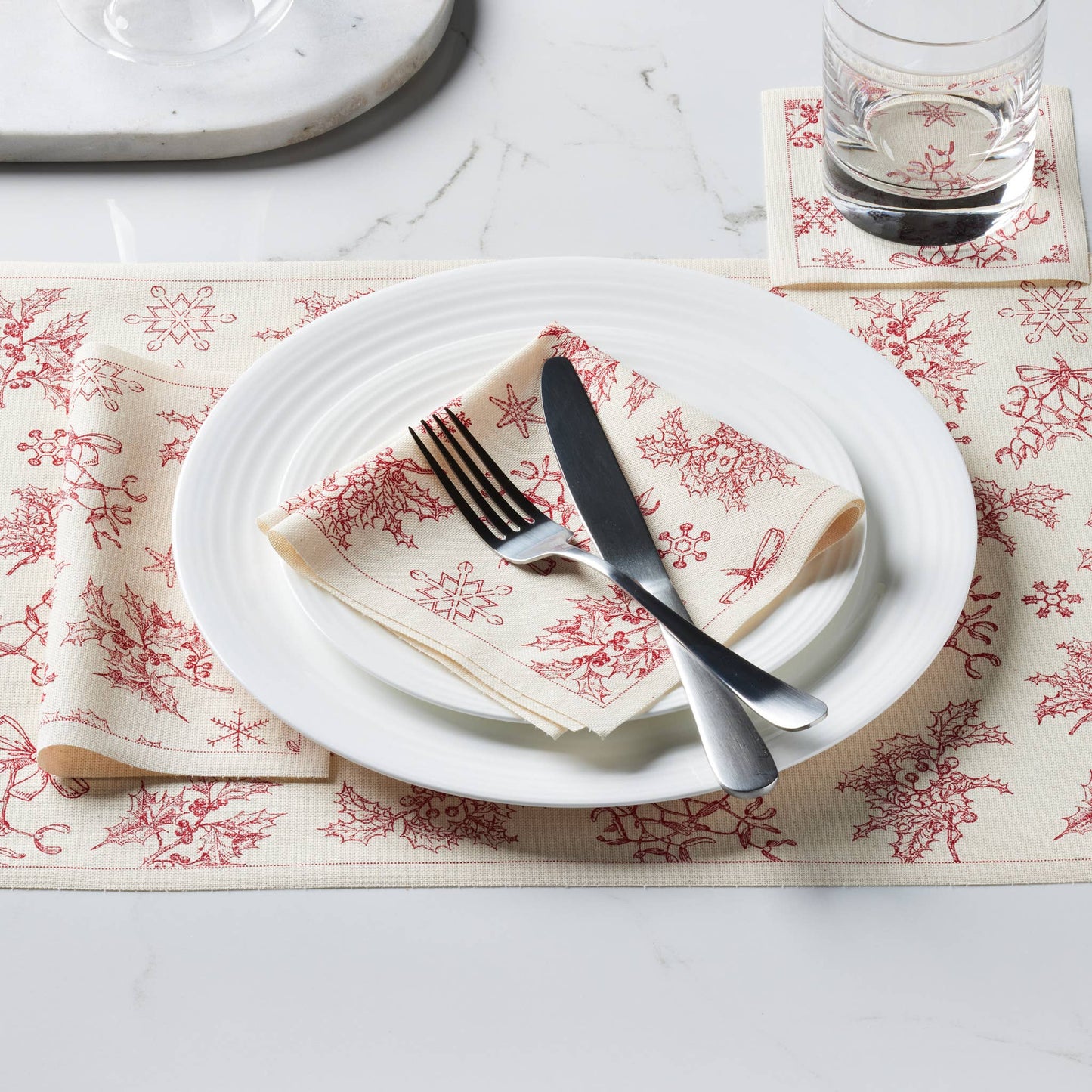 MY DRAP Recycled Placemats 6 Per Roll, Classic Xmas: 100% Recycled Cotton