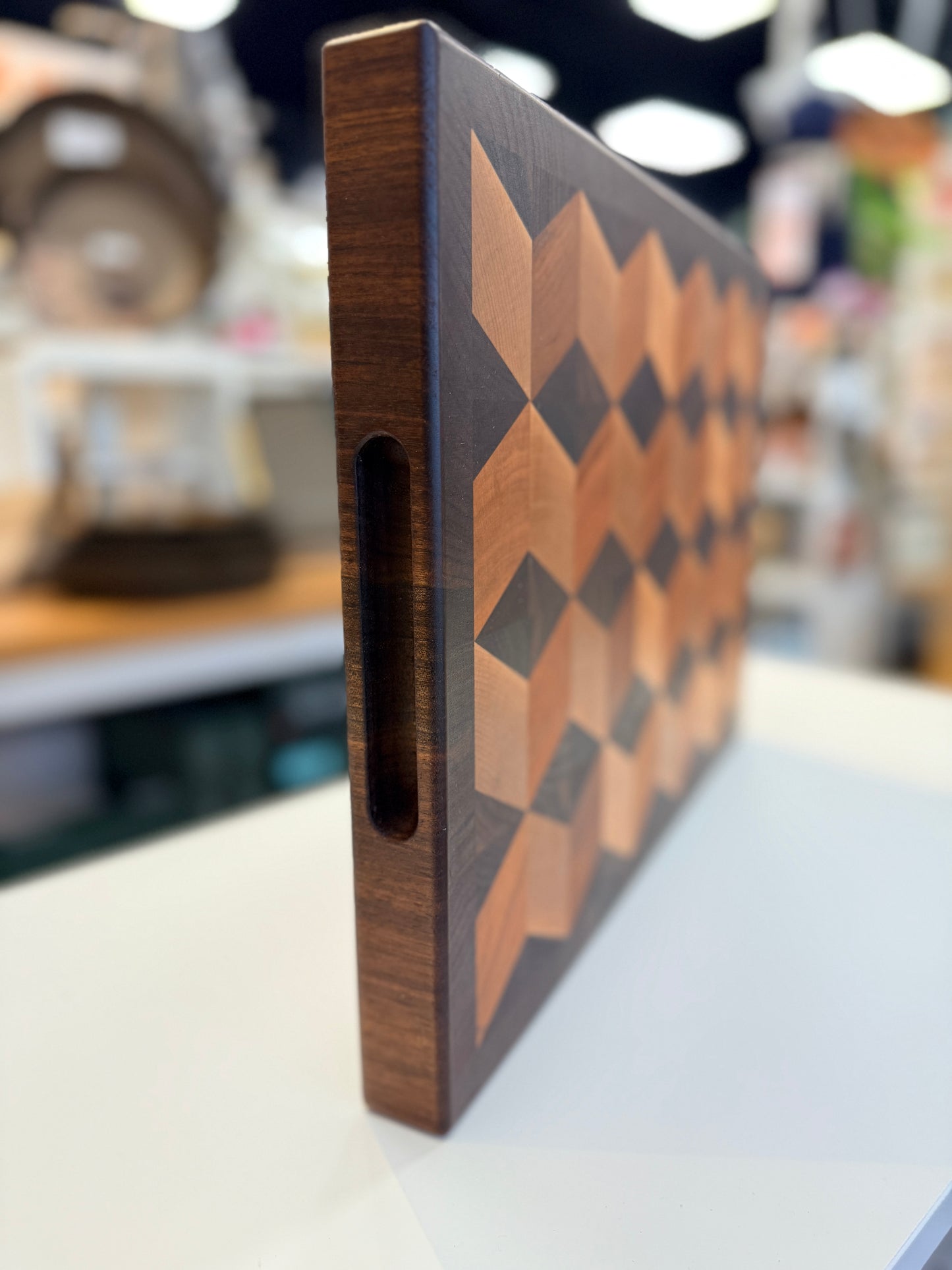 Walnut Cubist End Grain Cutting Board C *Made in Nanaimo*