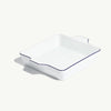Made In 8x8" Square Baking Dish - White with Navy Rim