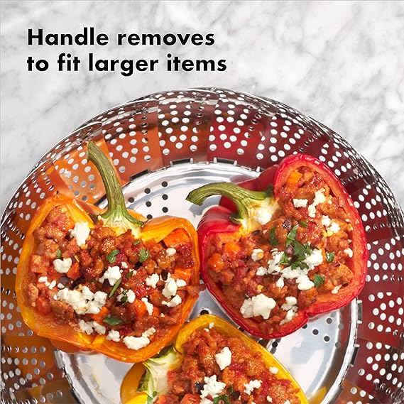 OXO Stainless Steel Steamer with Extendable Handle - 8"