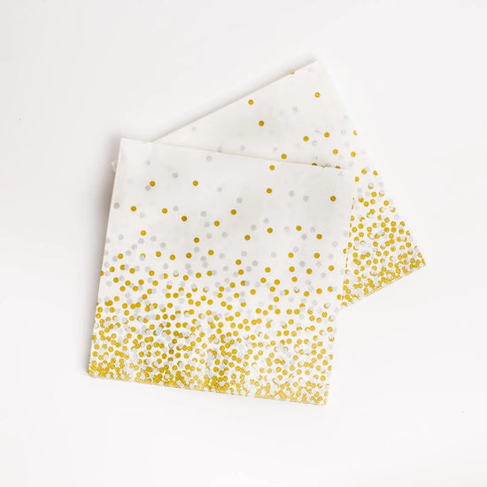 Confetti Paper Lunch Napkins 20/pk Metallic