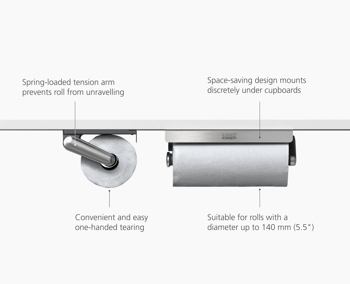 RollGrip™ Mounted Paper Towel Holder - Joseph Joseph