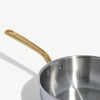 Made In 3 Qt Stainless Steel Saucier with Antique Brass Handle