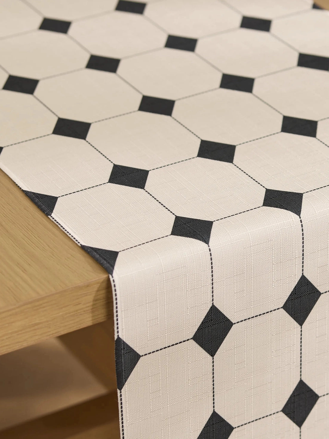 Geometry Espresso Mosaic Table Runner - Small (16"x60")