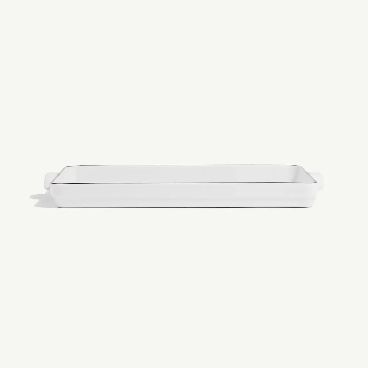 Made In 9x13" Baking Slab - White with Navy Rim