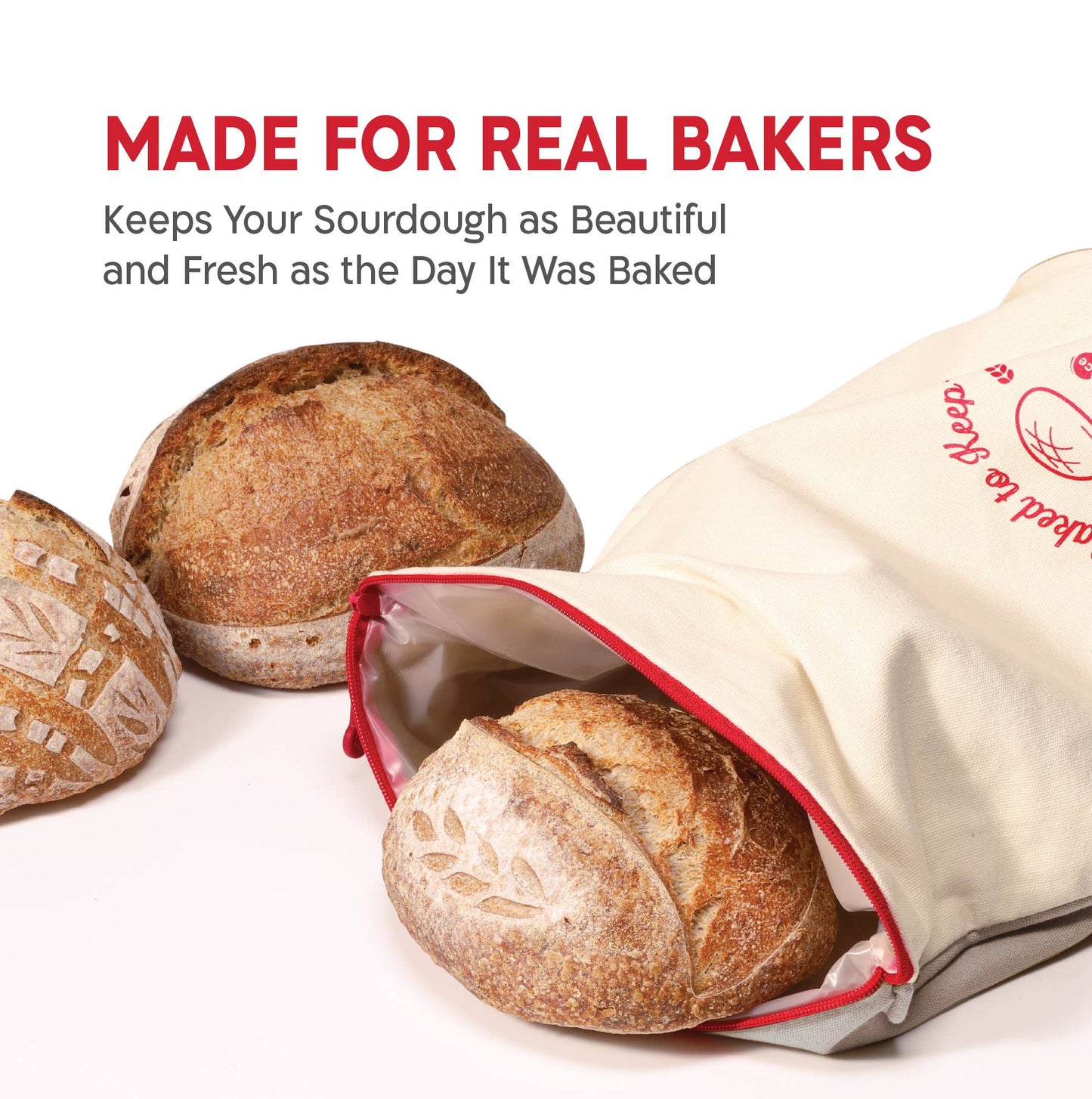 KneadAce Bread Bag Beige/Off-White