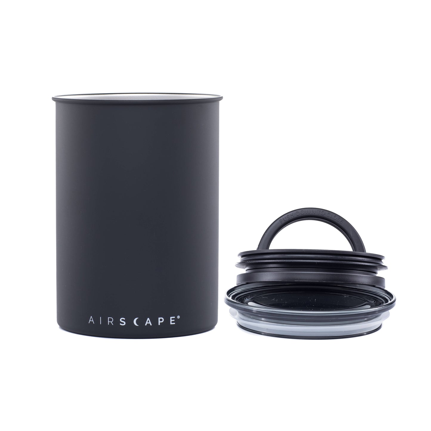 Airscape 250g Classic Stainless Steel Canister: Charcoal - Matte Black