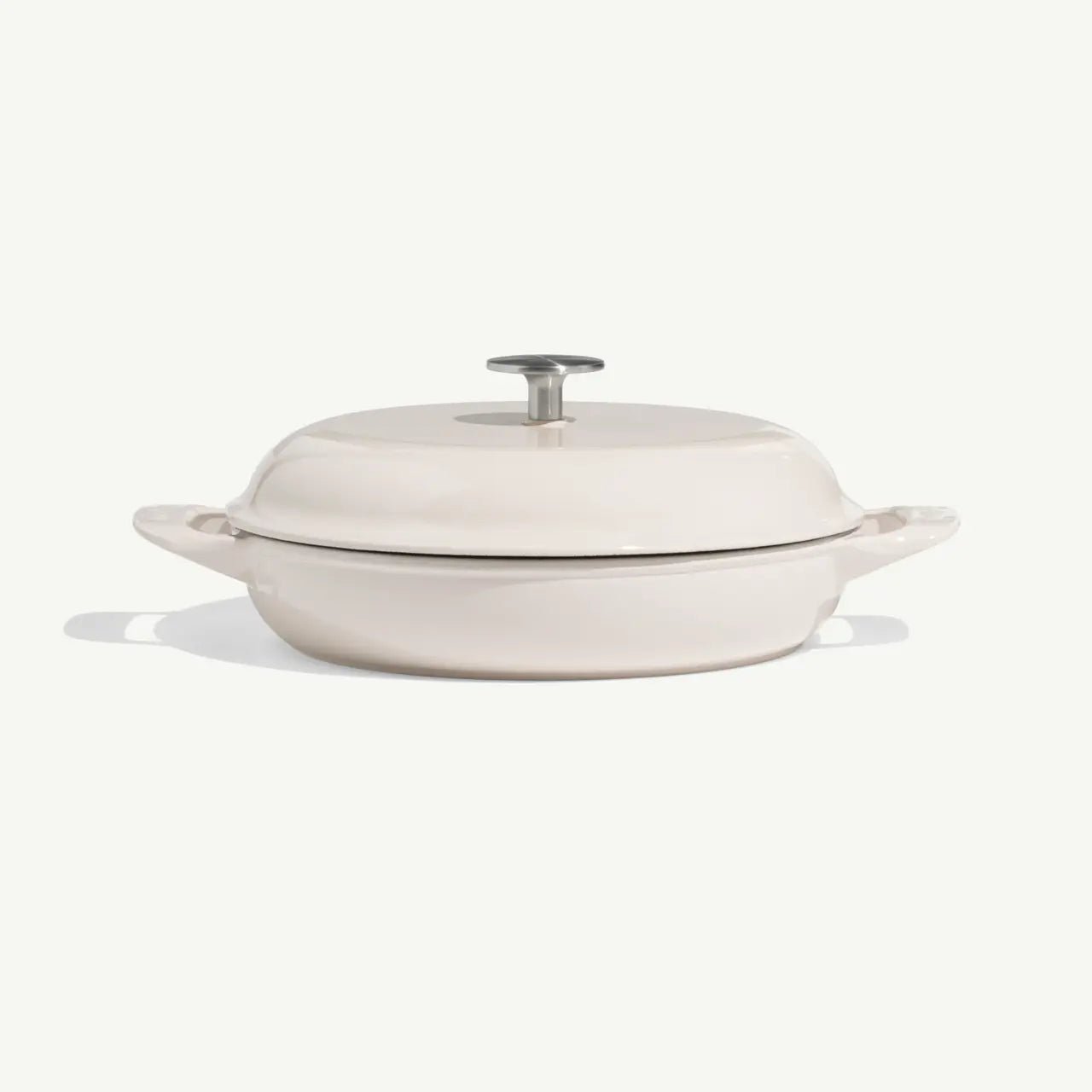 Made In 3.5 Qt Enameled Cast Iron Braiser - Antique White