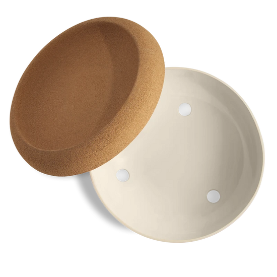 Emile Henry Large Storage Bowl w Cork Lid - Argile