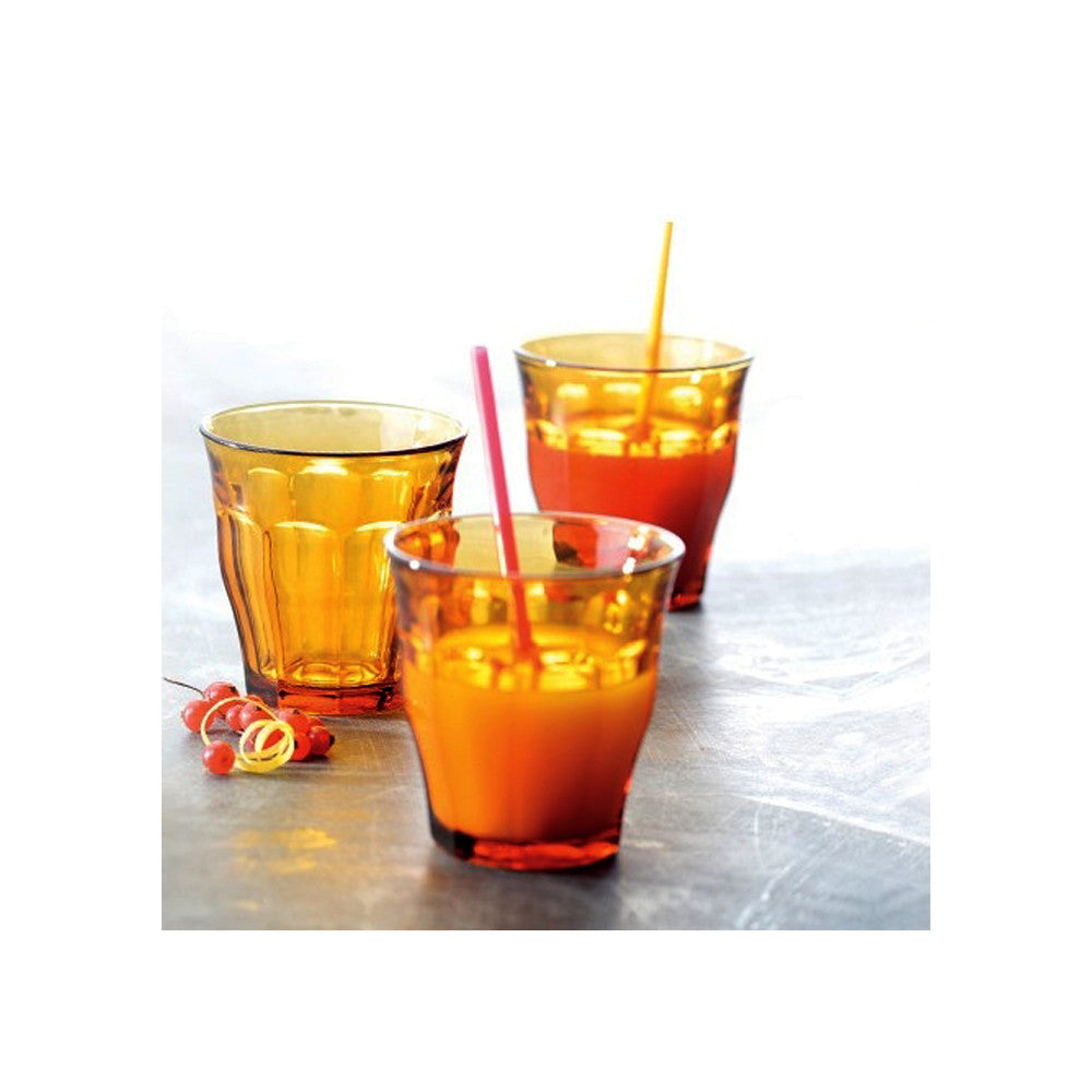 Duralex Picardie Amber Glass Tumblers 250ml S/4