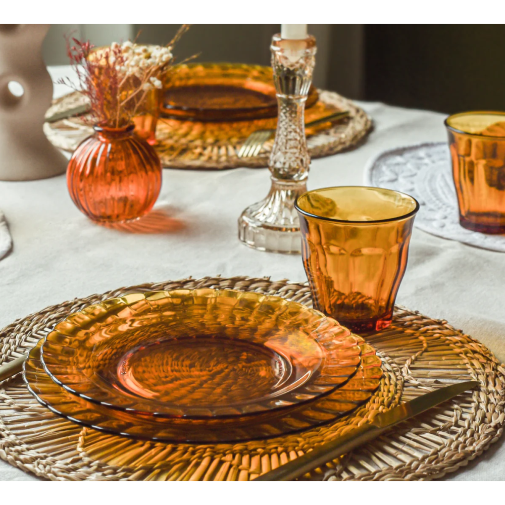 Duralex Picardie Amber Glass Tumblers 250ml S/4