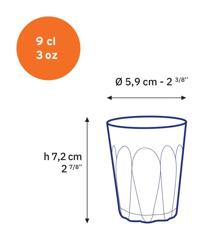Duralex Provence Clear Glass Tumbler 90ml each