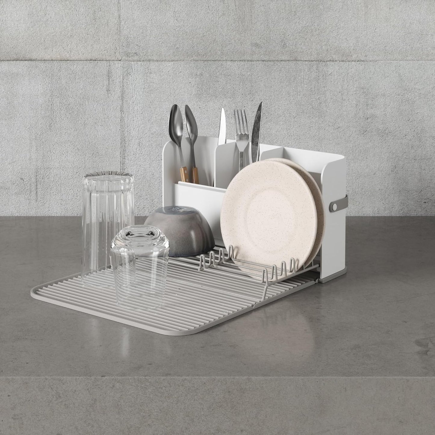 Umbra Sling Dish Rack - White-Grey
